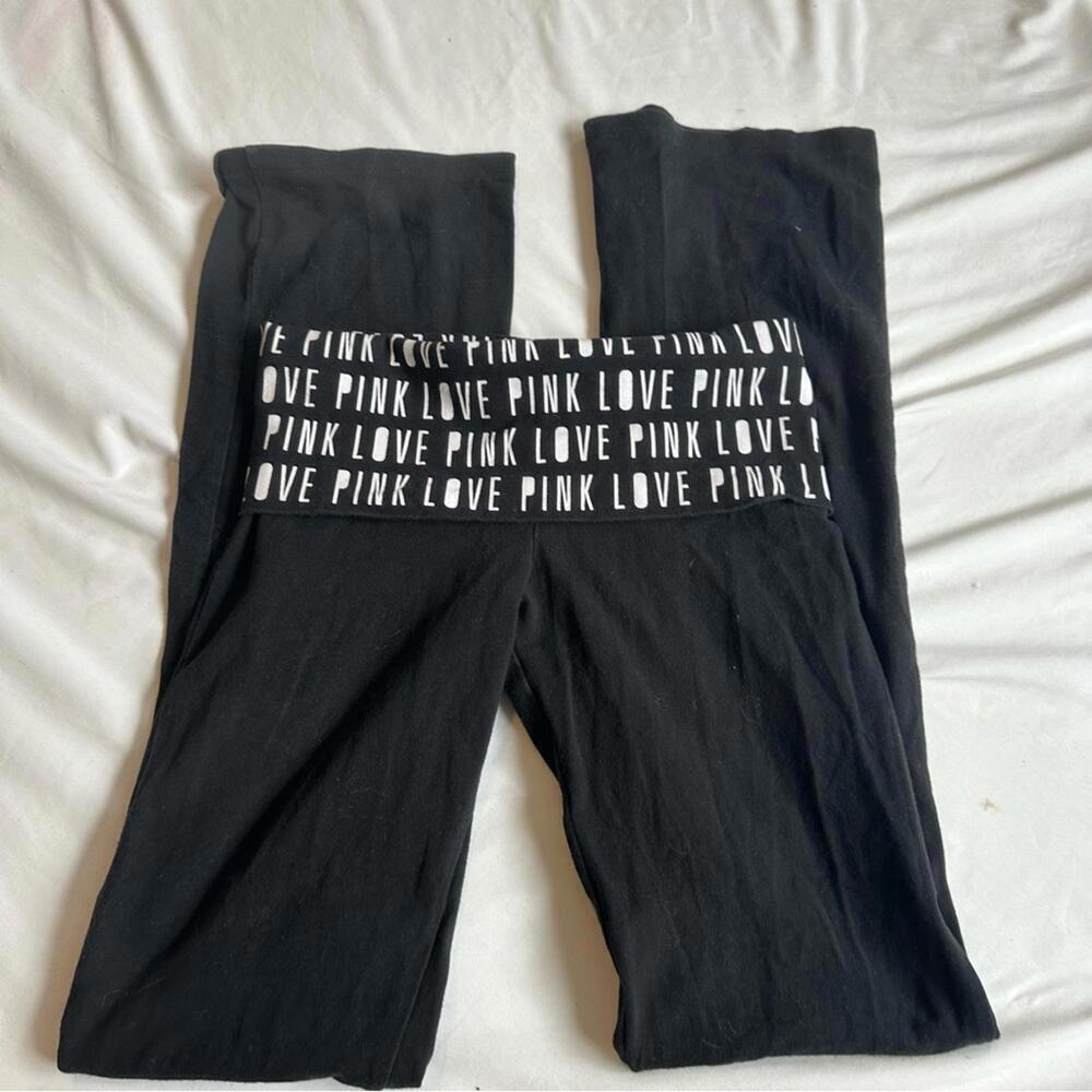 Y2K Victoria's Secret foldover Waist Flare Yoga Pants